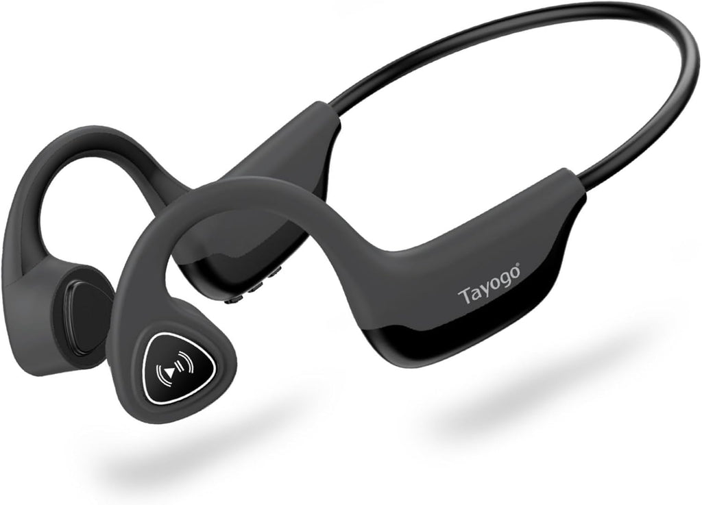 Bone Conduction Headphones, Wireless Bluetooth Bone Conducting Earbuds, Open Ear Headset with Mic, for Running, Cycling, Yoga (Almost Like-New)