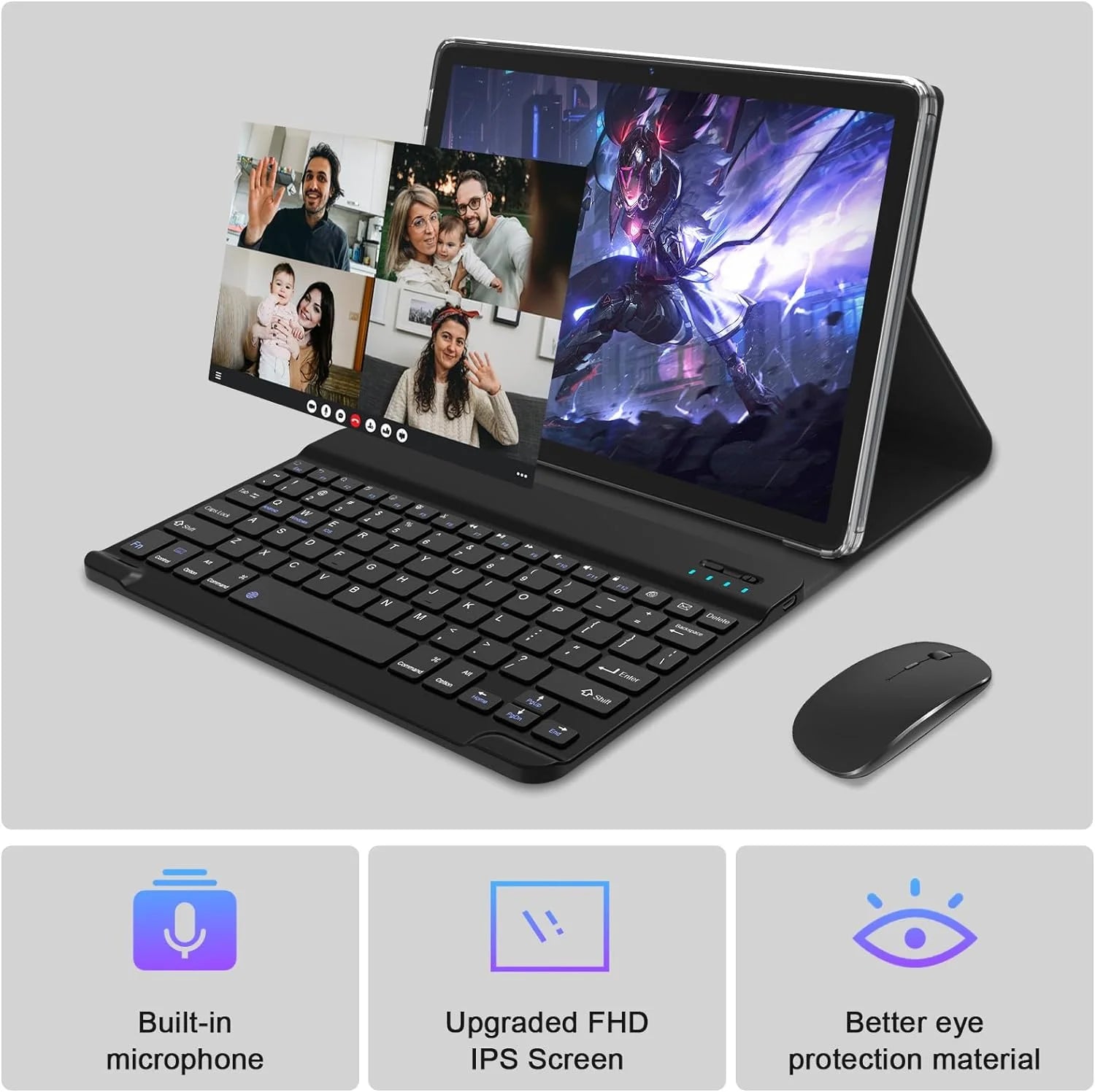 Tablet Android 14 Tablet,128Gb ROM+24GB RAM (8+16Virtual)+1Tb TF Expand,10 Inch Android Tablet with Keyboard,5G Wifi Tablet,Octa-Core Processor,13Mp+8Mp Camera,Bluetooth,Gps,Fhd Display,2 in 1 Tablet