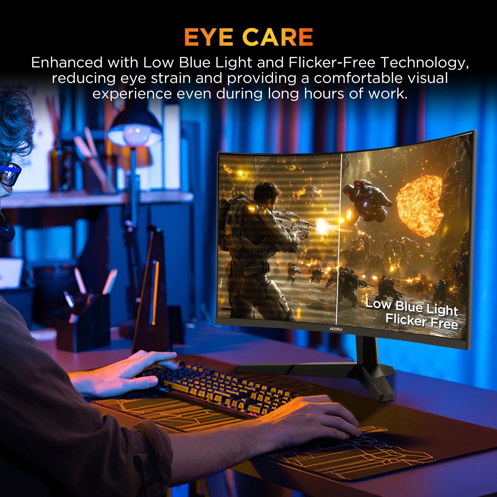 25" FHD Gaming Monitor, 240Hz 1080P Curved Monitor, Adaptive G-Sync, New, G2511XC