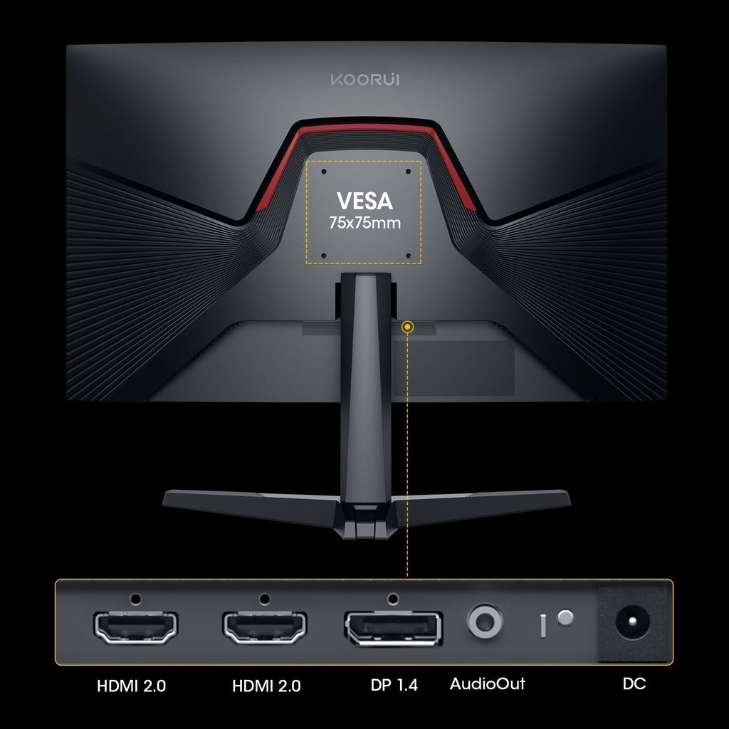 25" FHD Gaming Monitor, 240Hz 1080P Curved Monitor, Adaptive G-Sync, New, G2511XC