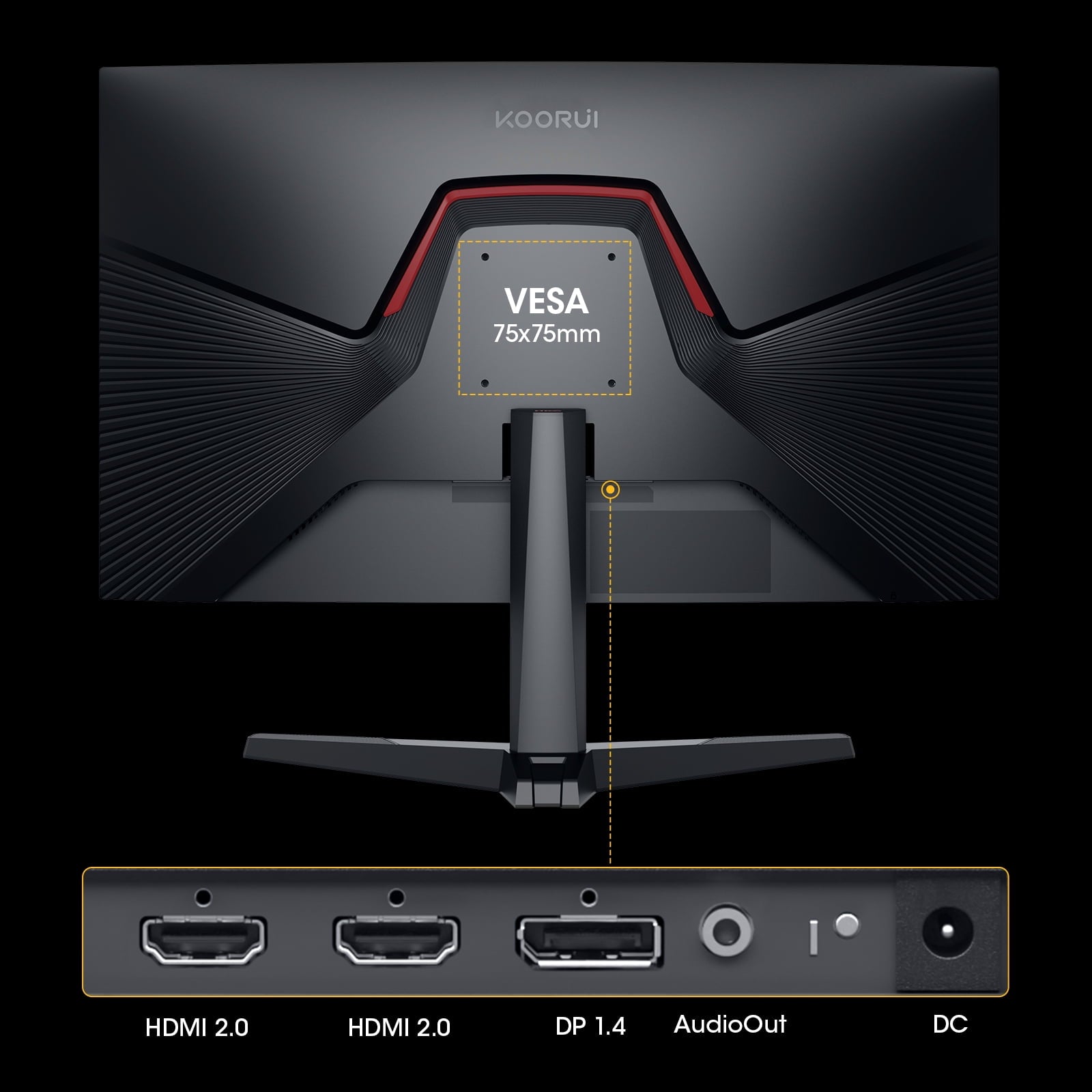 25" FHD Gaming Monitor, 240Hz 1080P Curved Monitor, Adaptive G-Sync, New, G2511XC