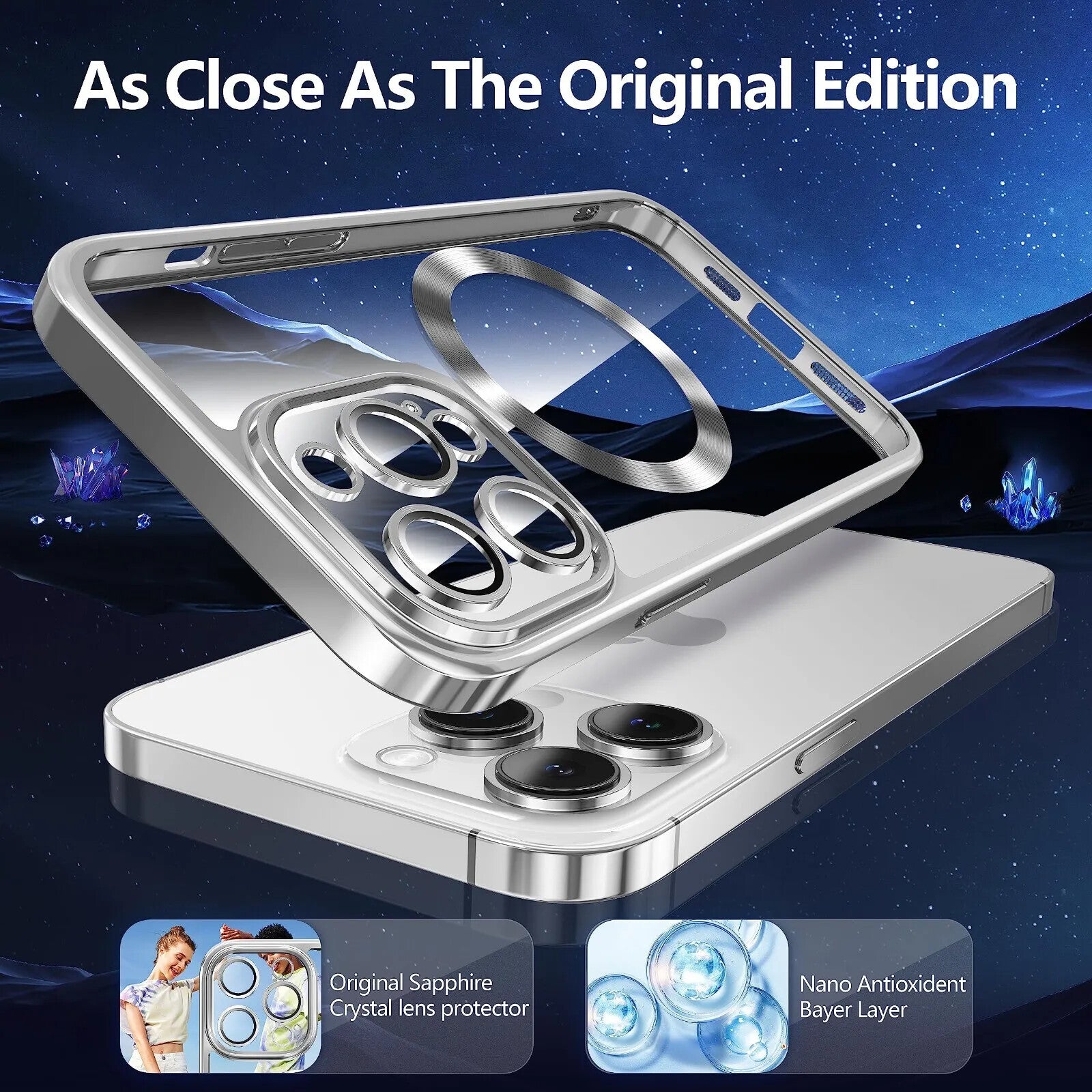 For Iphone 17 16 15 14 Pro Max 13 12 11 plus Air Mag Safe Case Camera Lens Cover