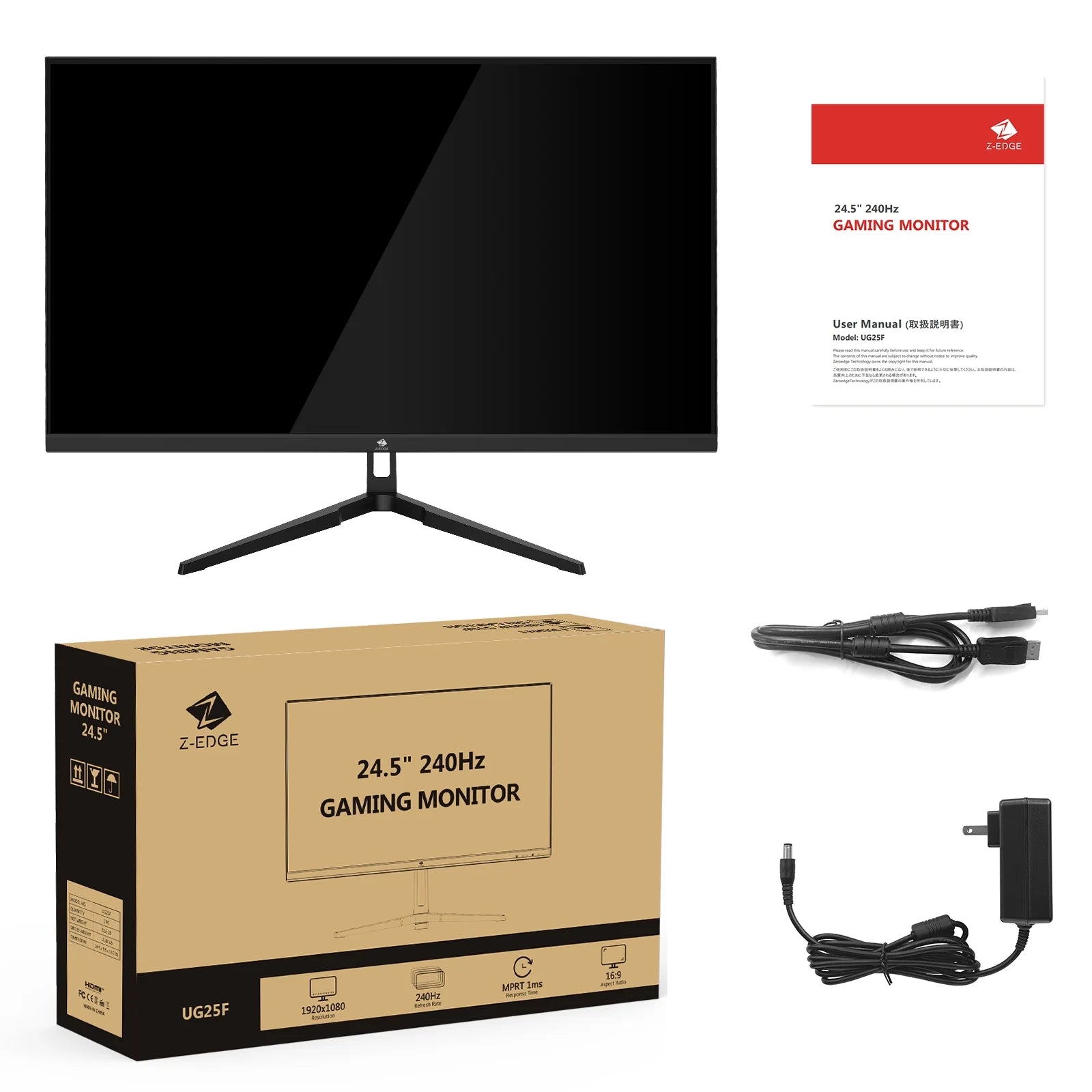 25 Inch (24.5 Inch) Gaming Monitor 240Hz 1Ms MPRT Full HD VA Panel 350Cd/M² Brightness