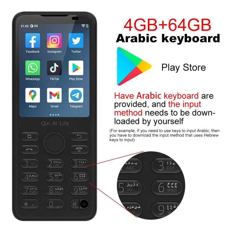 New  F21 Pro Smart Touch Screen Phone Wifi +2.8 Inch 3GB + 32GB / 4GB 64GB Bluetooth 5.0 480*640 Global Verison Phone