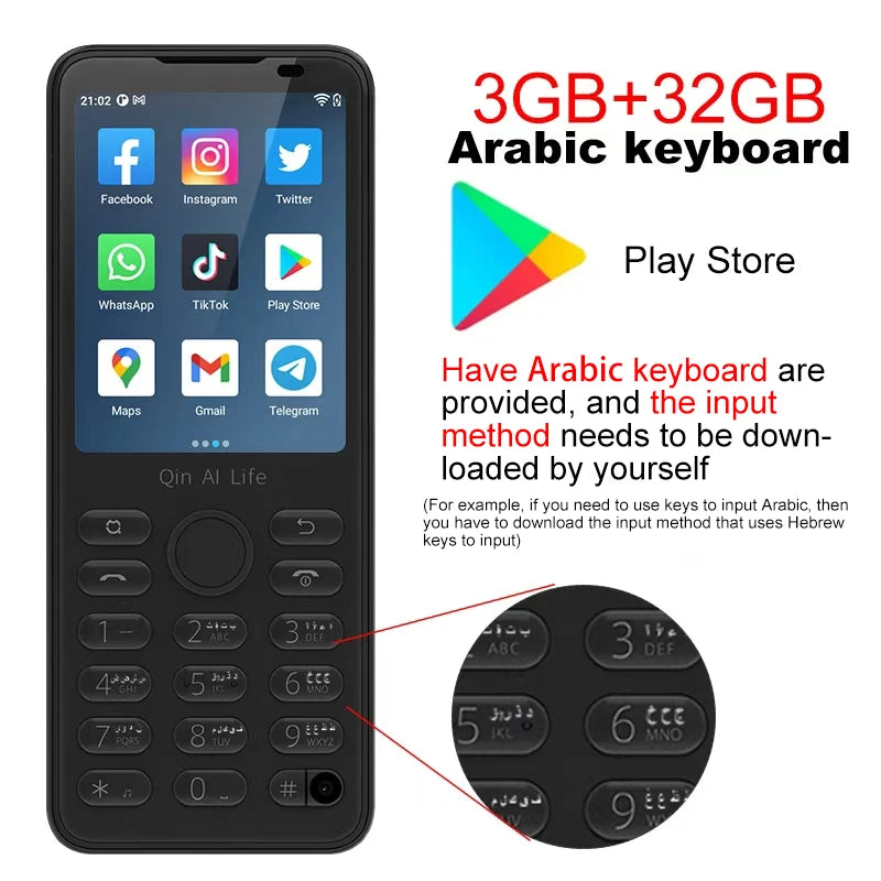 New  F21 Pro Smart Touch Screen Phone Wifi +2.8 Inch 3GB + 32GB / 4GB 64GB Bluetooth 5.0 480*640 Global Verison Phone