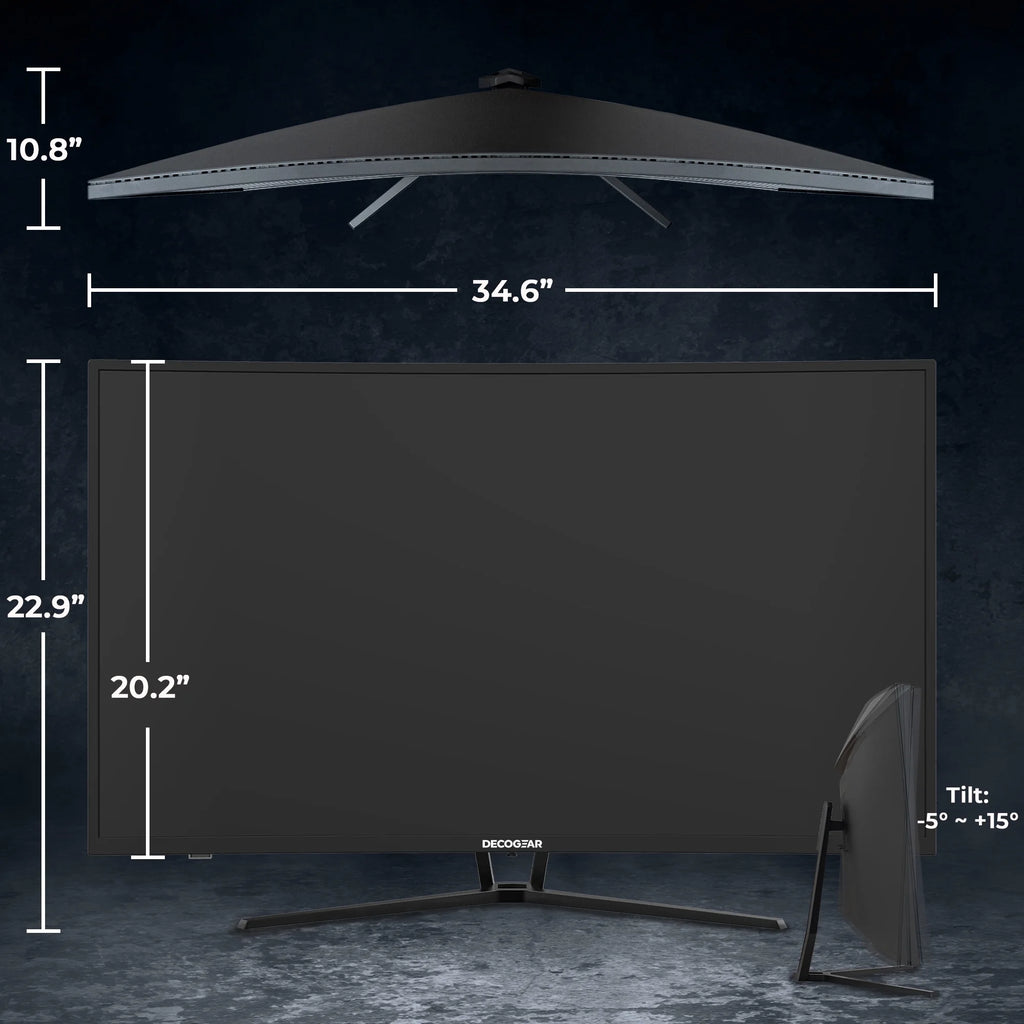 39" Curved Widescreen Gaming Monitor, 2560X1440 1Ms MPRT 165 Hz, 16:9 HDR400 4000:1, HDMI, Displayport, Limited Black Edition