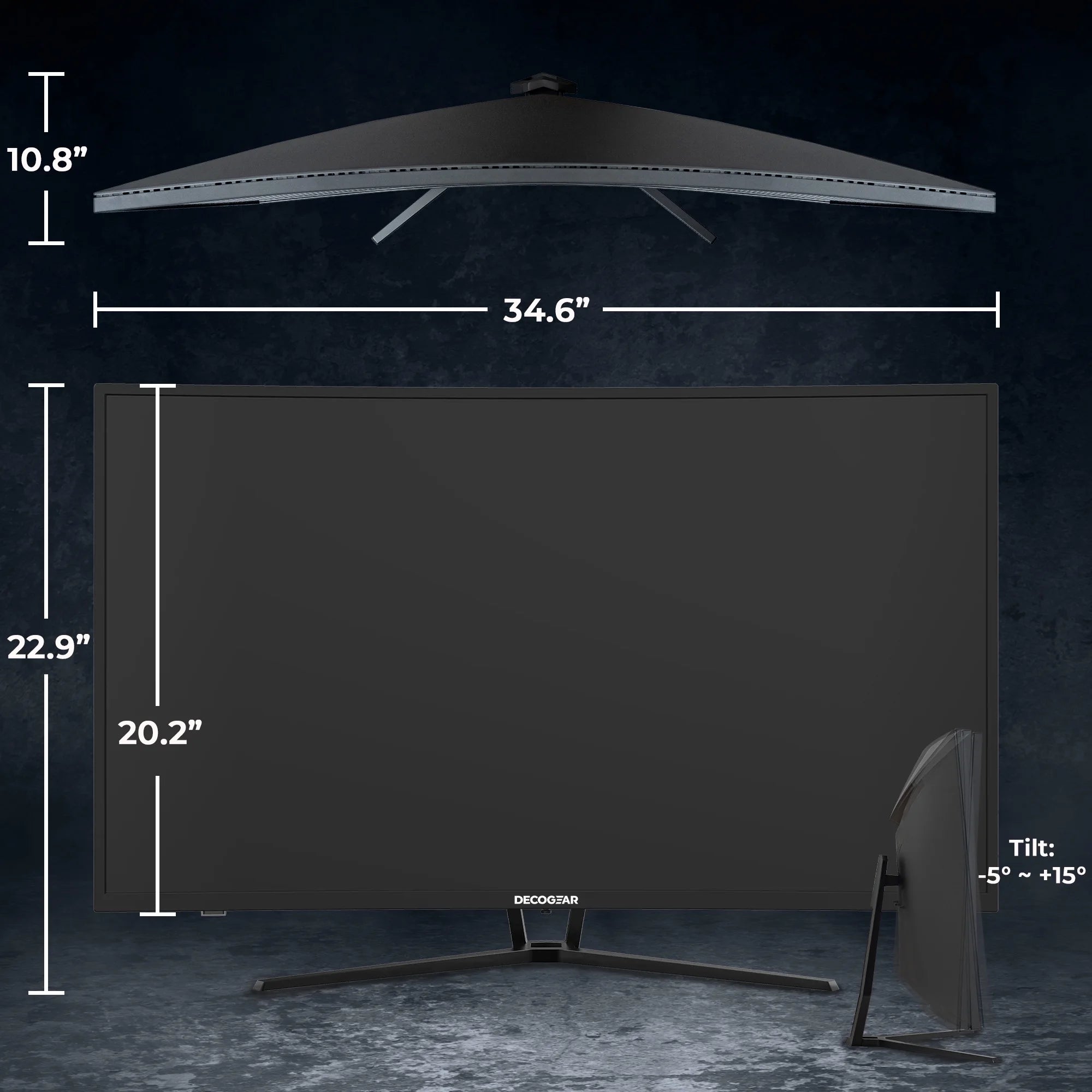 39" Curved Widescreen Gaming Monitor, 2560X1440 1Ms MPRT 165 Hz, 16:9 HDR400 4000:1, HDMI, Displayport, Limited Black Edition