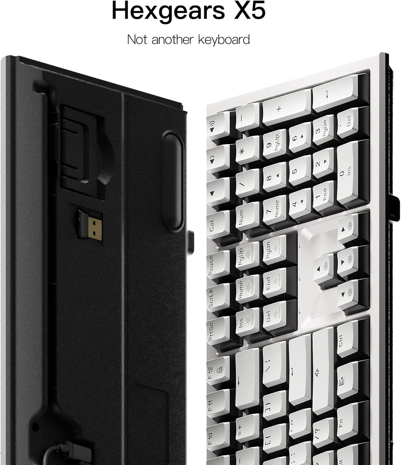 X5 Wireless Mechanical Keyboard with Kaihl Box Switch-Rose Red, Panda Computer Keyboard for Gaming, Typing, Ergonomic 108-Key Typewriter Keyboard with Wrist Rest