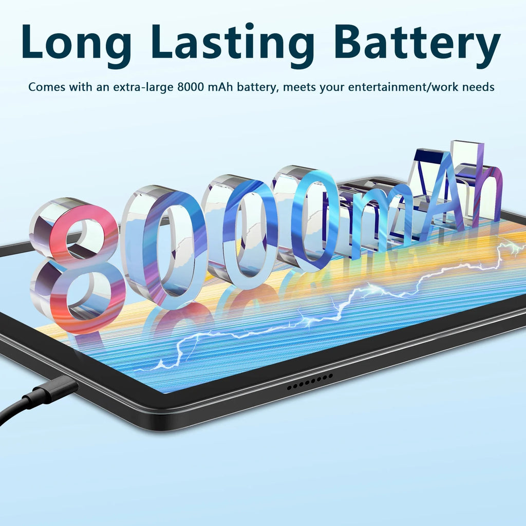 Tablet 2026 Newest Android 14 Tablet, 10 Inch Tablet,5G Wi-Fi Tablet Computer,2 in 1 Tablet with Keyboard, 128GB ROM+16(8+8)GB RAM + 1TB Expand,Octa-Core Processor,1920 * 1200 Ips,Bluetooth,Gps,Black
