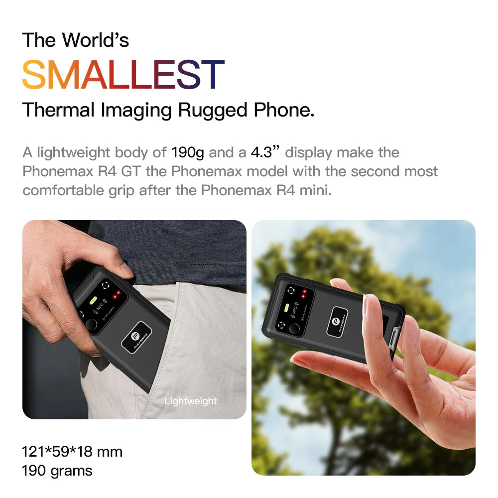 2025 Latest Technology- R4 GT: the World'S Smallest Thermal Imaging Night Vision Rugged Phone