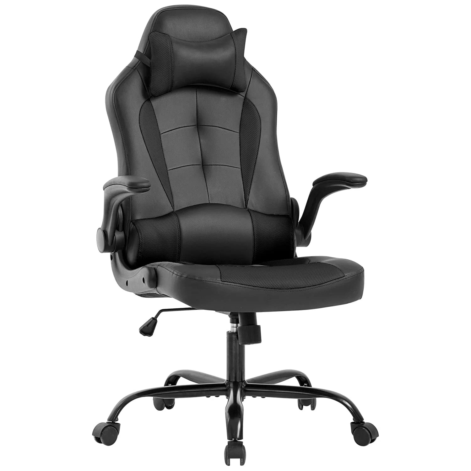 Ergonomic Gaming Chair, Lumbar Support, Swivel Rolling for Men, Women(Black)