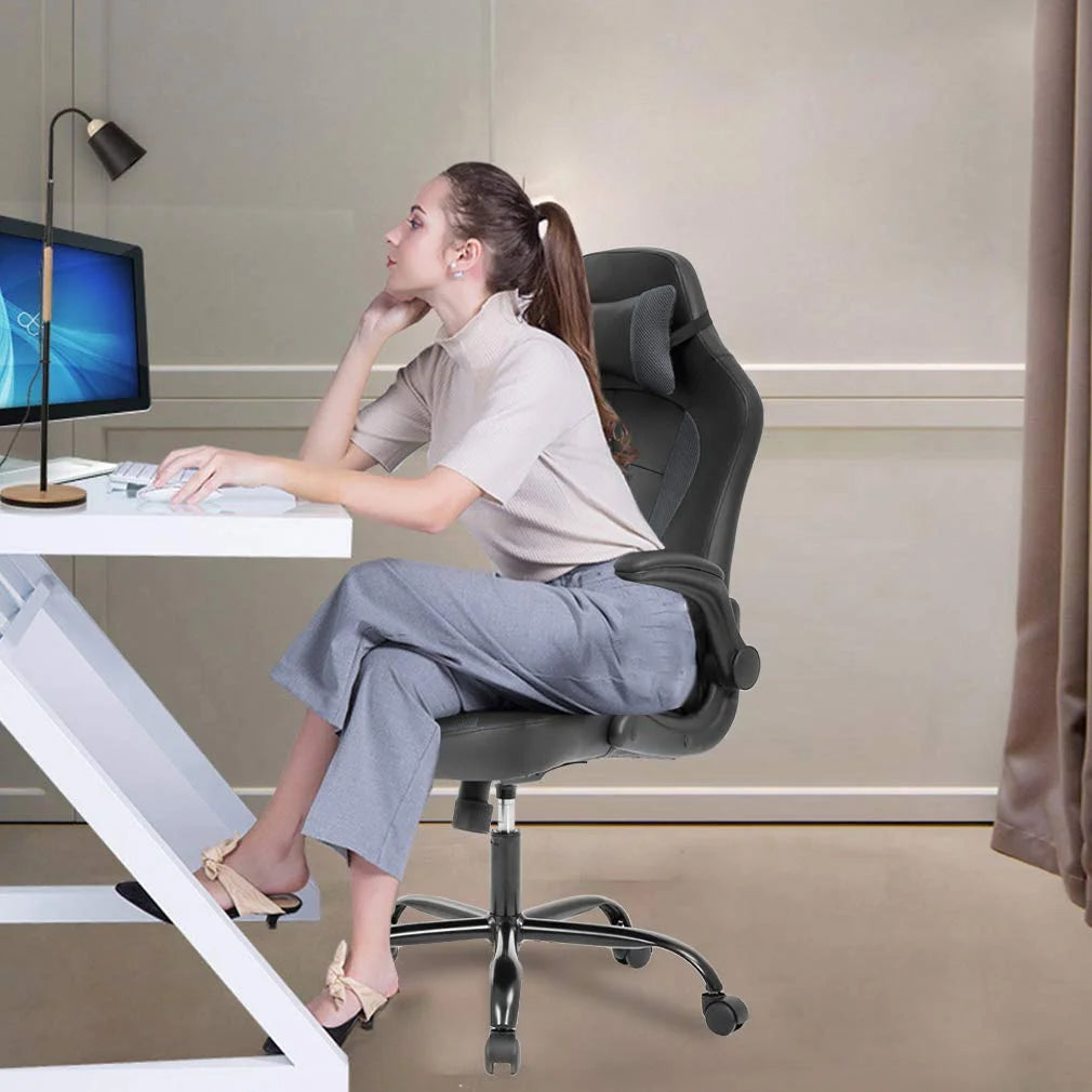 Adjustable & Ergonomic Swivel Gaming Chair, Grey
