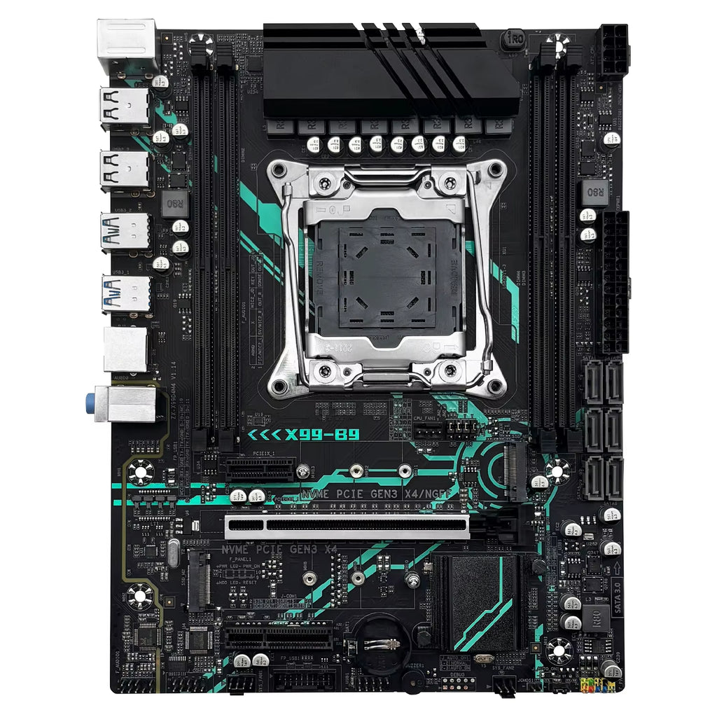 X99 B9 Motherboard LGA2011-3 Set Kit Xeon E5 2650 V4 CPU Supports DDR4 RAM M.2 NVME SATA M-ATX for Gaming Computer