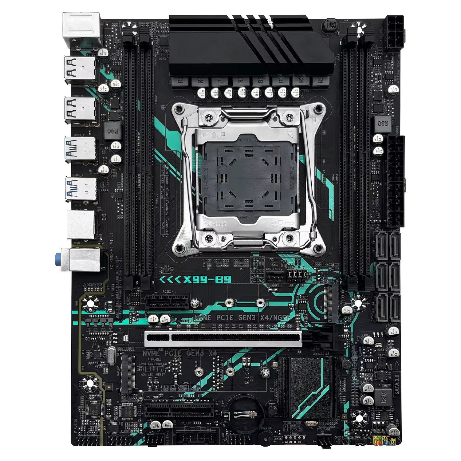X99 B9 Motherboard LGA2011-3 Set Kit Xeon E5 2650 V4 CPU Supports DDR4 RAM M.2 NVME SATA M-ATX for Gaming Computer
