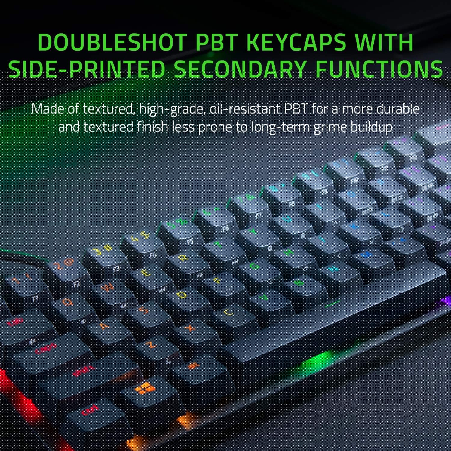 Huntsman Mini 60% Gaming Keyboard: Fast Keyboard Switches - Linear Optical Switches - Chroma RGB Lighting - PBT Keycaps - Onboard Memory - Snap Tap - Black