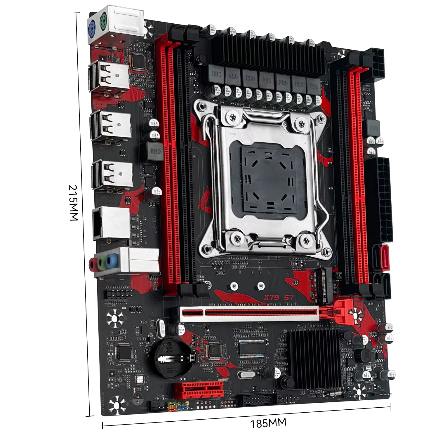 X79 S7 Motherboard Combo Optional LGA 2011 Intel Xeon E5 2650 V2 CPU or DDR3 1*16GB RAM Kit Set Support NVME M.2 Slot