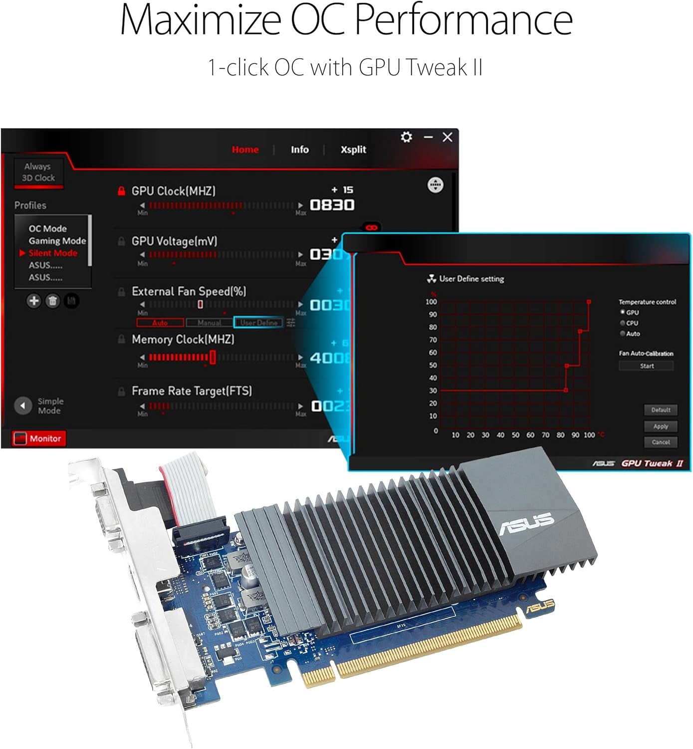 ASUS Geforce GT 710 1GB GDDR5 HDMI VGA DVI Graphics Card (GT710-SL-1GD5-BRK)