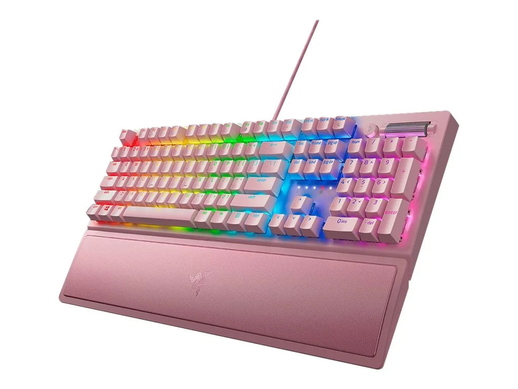 Blackwidow V3 Wired Mechanical Gaming Keyboard for PC, Chroma RGB, Wrist Rest, Quartz