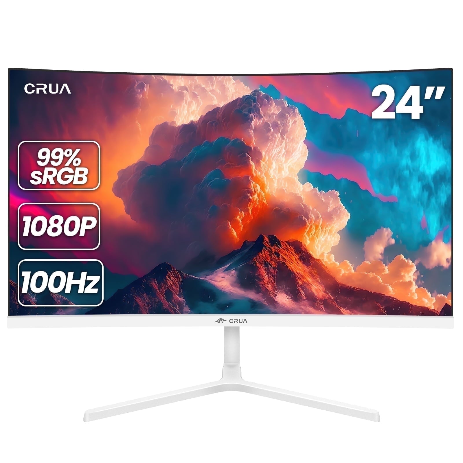 24" 165Hz/180Hz Curved Gaming Monitor,Fhd 1080P Computer Monitor,Freesync,120% Srgb,Low Motion Blur-Black