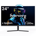 24" 200Hz Gaming Monitor,Ips Panel,Fhd Computer Monitor, Built-In Speakers, 120% Srgb, Freesync, Black