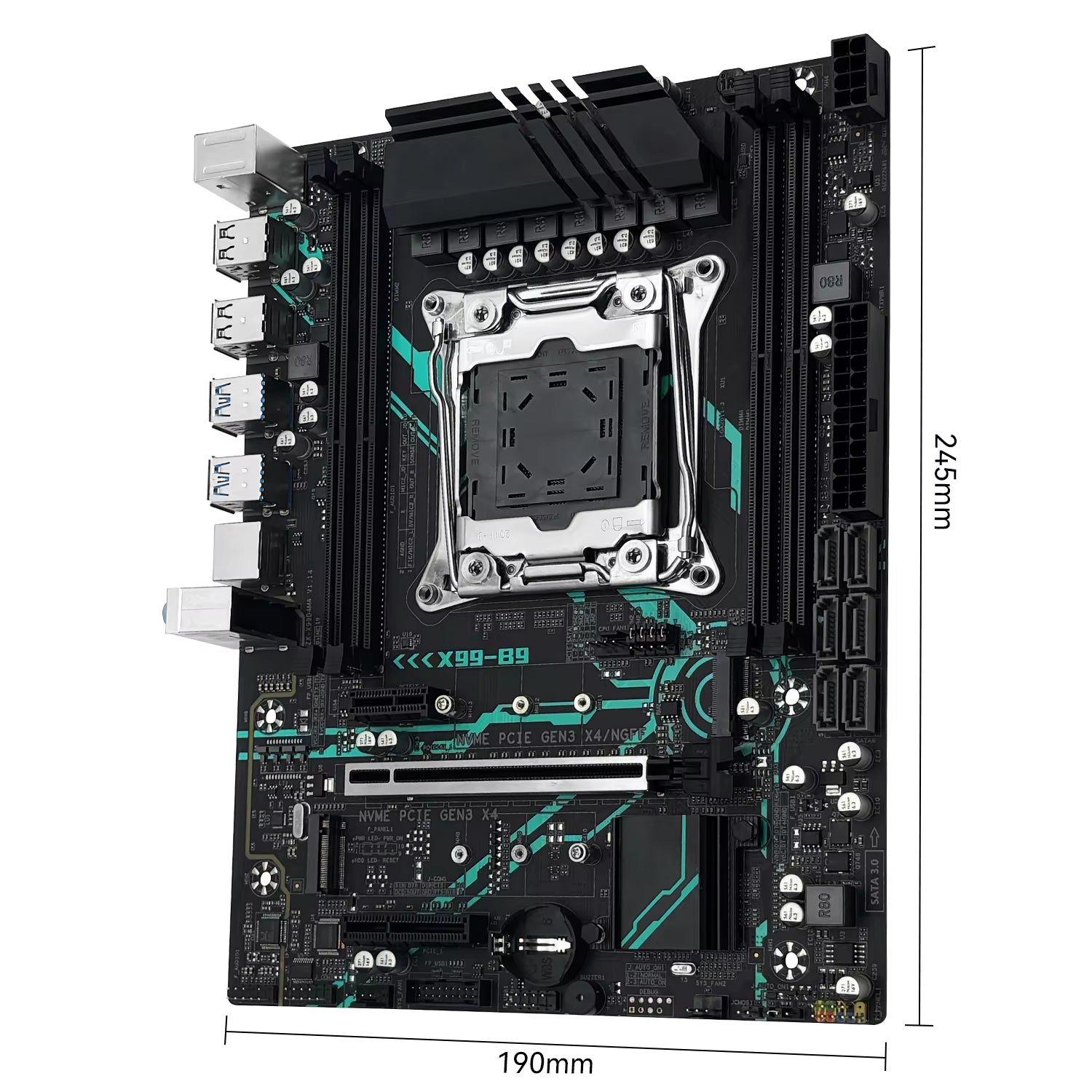 X99 B9 Motherboard LGA2011-3 Set Kit Xeon E5 2650 V4 CPU Supports DDR4 RAM M.2 NVME SATA M-ATX for Gaming Computer