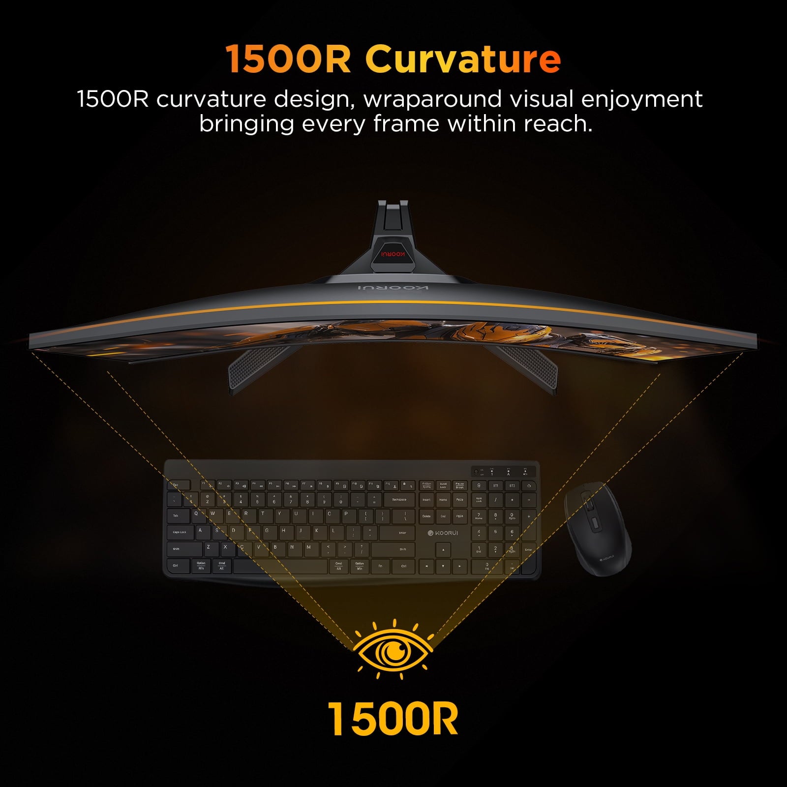 25" FHD Gaming Monitor, 240Hz 1080P Curved Monitor, Adaptive G-Sync, New, G2511XC