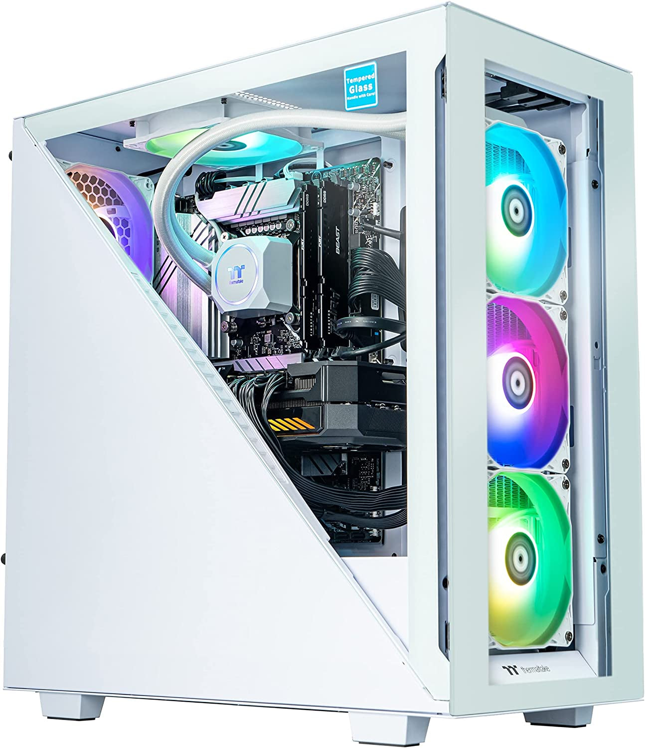 LCGS Avalanche I380 AIO Liquid Cooled CPU Gaming Desktop (Intel® Core™ I9-12900Kf, 32GB DDR5 5200Mhz, NVIDIA® Geforce RTX™ 3080, 1TB Nvme M.2, Wifi, Win10 Home) D3AV-Z690-380-LCS