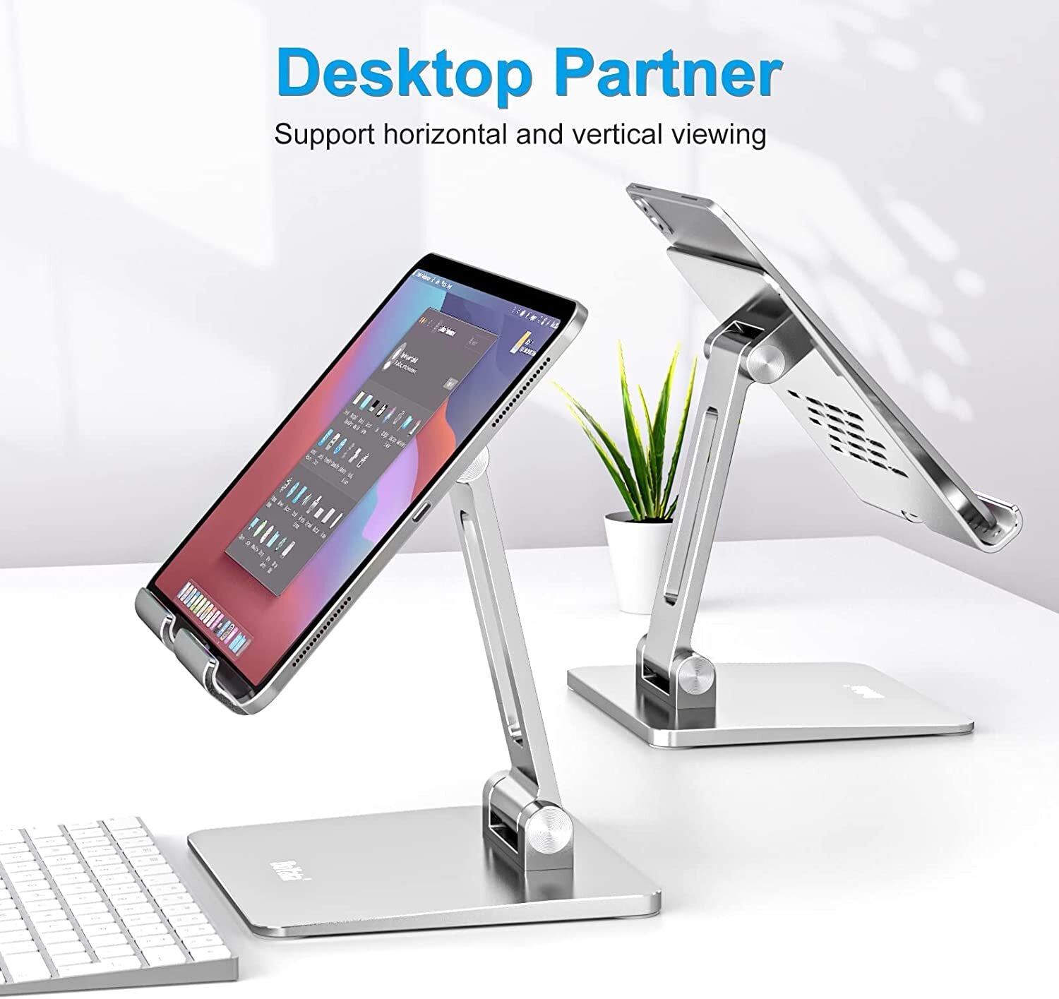 Tablet Stand Aluminum Adjustable Tablet Holder Foldable Desktop Stand Ipad Mini
