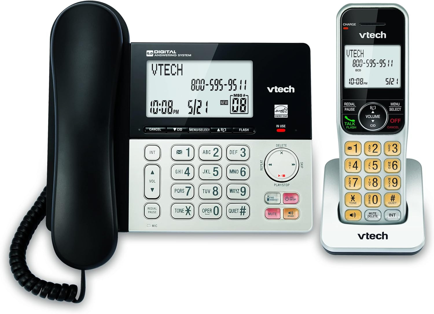 Set Juego De Telefono Para Casa Oficina Inalambrico Alambrico Set Localizador