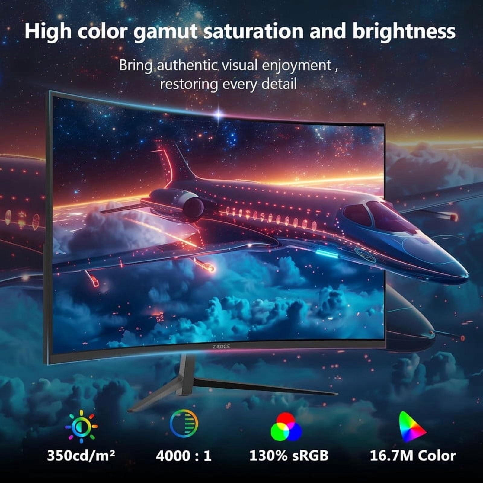 UG27P 27-Inch Curved Gaming Monitor 280Hz 1Ms Full HD 1920X1080 LED Monitor HDMI DP Port