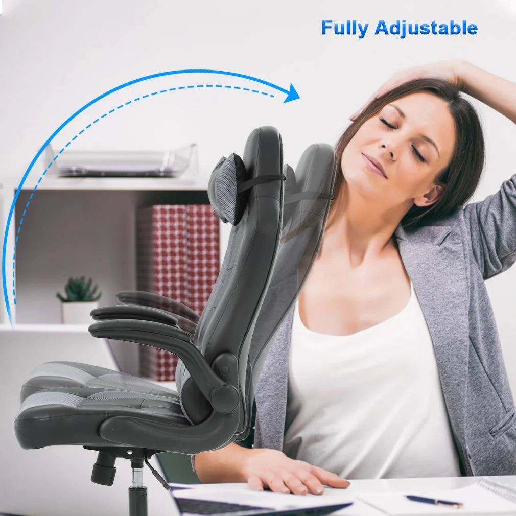 Adjustable & Ergonomic Swivel Gaming Chair, Grey
