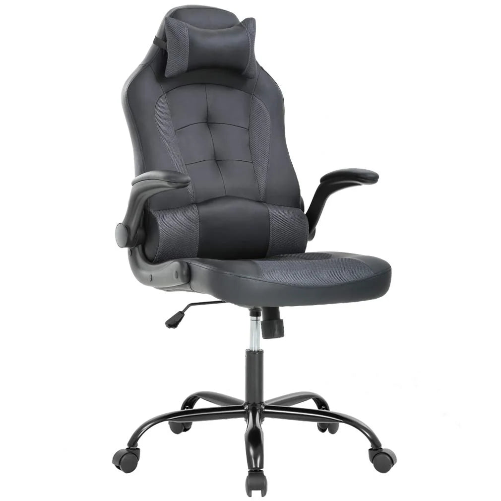 Adjustable & Ergonomic Swivel Gaming Chair, Grey