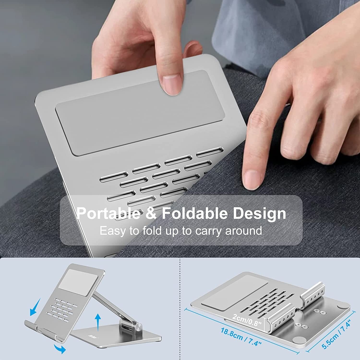 Tablet Stand Aluminum Adjustable Tablet Holder Foldable Desktop Stand Ipad Mini